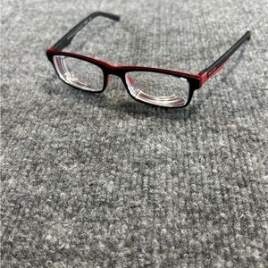 Shaquille O'Neal Zyloware 021 Eyeglasses Frame Women's Matte Black Red 135